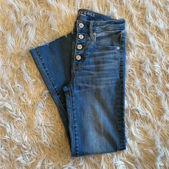 AE Button Fly Crop Ankle Jeans - Picture 3 of 7